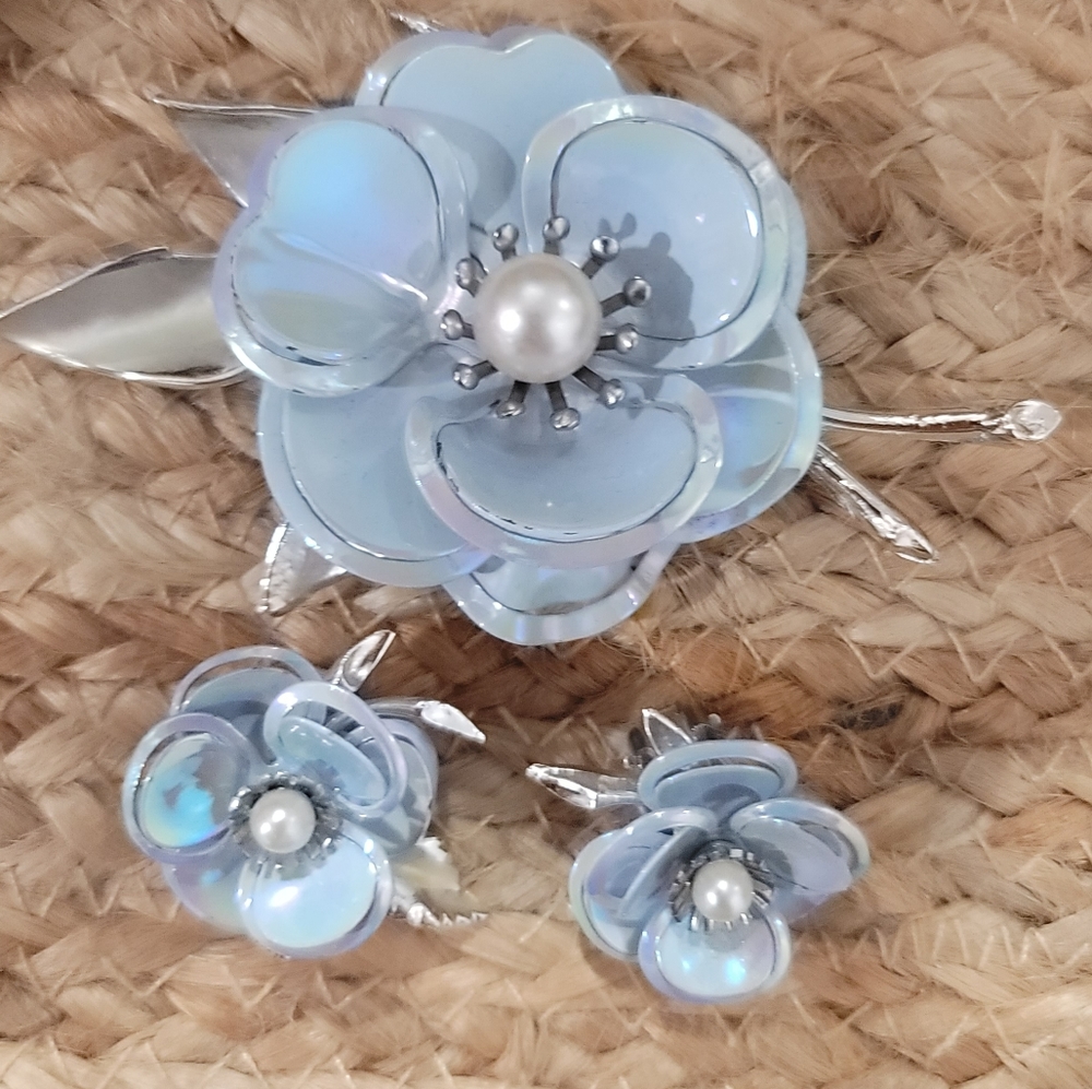 Vintage Brooch & Earring Set